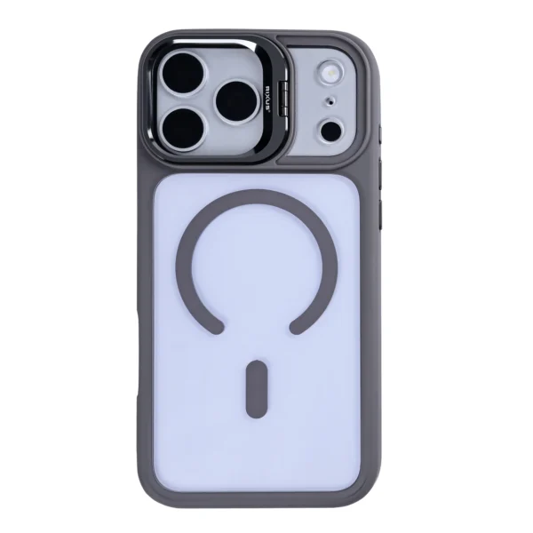 Rixus Classic 03 Case With MagSafe Compatible For Apple iPhone 17 Pro Titanium Grey