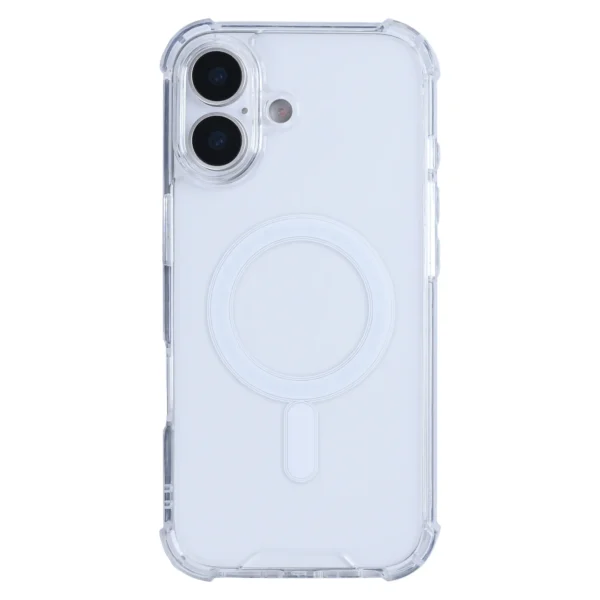 Rixus Anti-Burst Case With MagSafe Compatible For Apple iPhone 17 Transparent