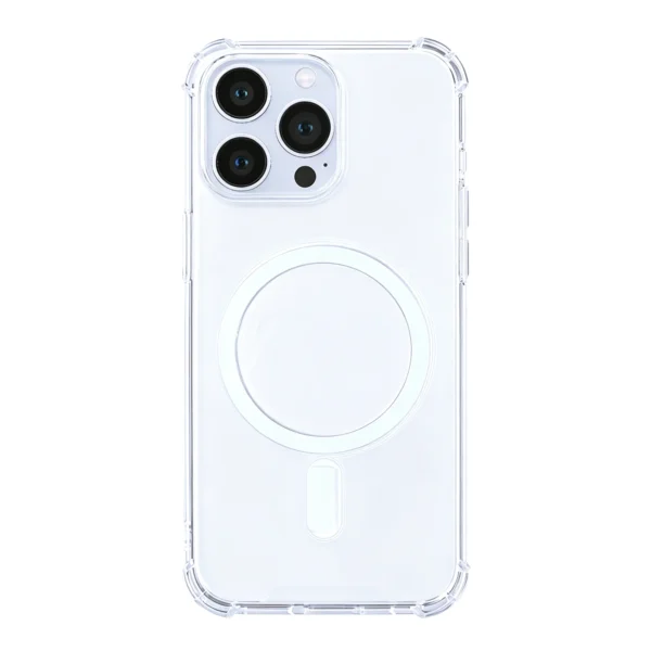 Rixus Anti-Burst Case With MagSafe Compatible For Apple iPhone 13 Pro Max Transparent