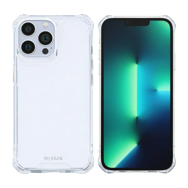 Rixus Armor-X Anti Shock Case For Apple iPhone 13 Pro Max Transparent