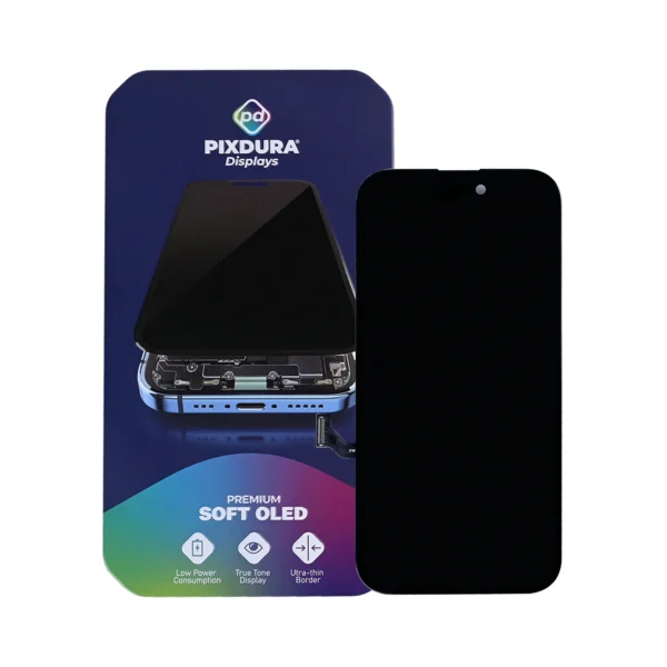PIXDURA For Apple iPhone 15 Display And Digitizer Soft-OLED Premium (IC Removable) (60Hz)
