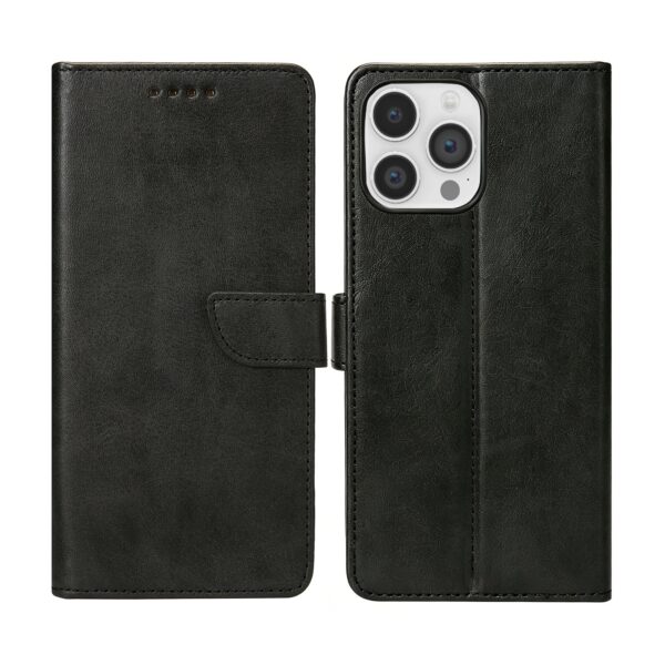 Rixus Bookcase For Apple iPhone 14 Pro Max Black