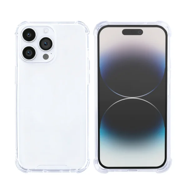 Rixus Anti-Burst Case For Apple iPhone 14 Pro Max Transparent