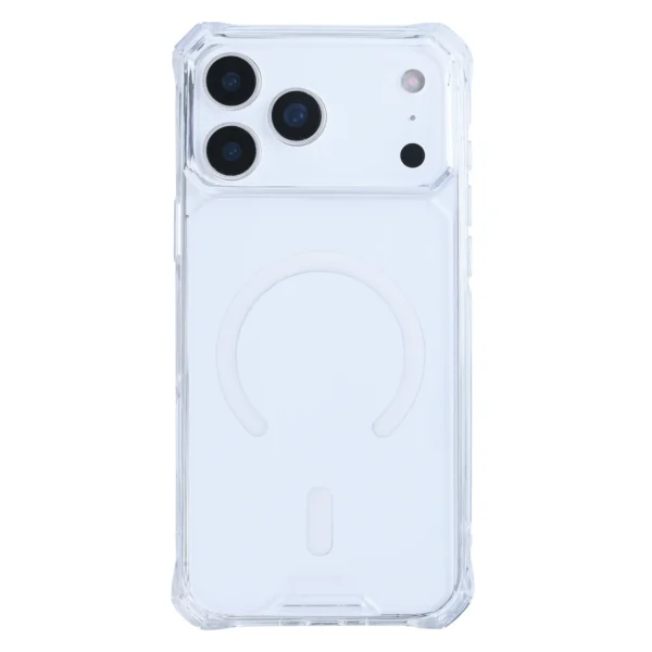 Rixus Armor-X Anti Shock Case With MagSafe Compatible For Apple iPhone 17 Pro Max Transparent